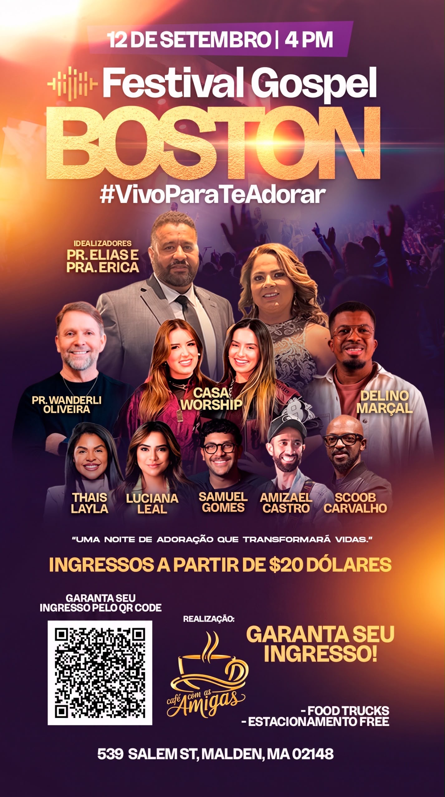 Festival Gospel Boston promete noite de adoração e celebração em Malden